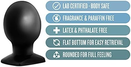 Blush Anal Adventures Orb Butt Plug - 3 1/4 Inch Thick And Stout Easy To Clean Training Adult Toy For Pleasure - Tapered Shape And Smooth Plugs - Sex Toys For Women Men Couples - Black - Image 2