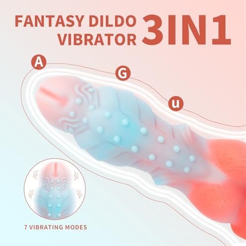 Fantasy Knot Dildo Adult Sex Toys, 9 Inch Huge Thick Dildo Monster Dildos With 7 Vibration Modes, Big Giant Dildo Vibrating Dildo, Anal Toys G Spot Vibrator Dildo Anal Sex Toys For Men Women - Image 2