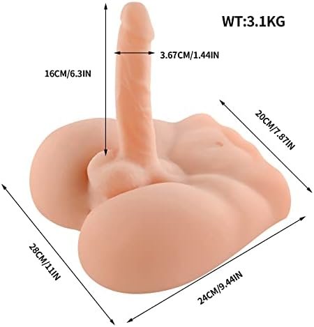 Male Torso Dildo Sex Doll, Men'S Penis Love Doll With Muscle Line For Women Masturbation Toys - 11X9.44 Inch,Beige - Image 2
