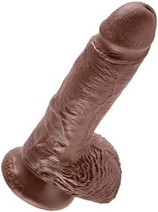 Pipedream King Cock With Balls, Brown, 9 Inch - Image 3