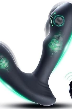 Bead Massage 3 In 1 Anal Vibrator Prostate Massager,Butt Plug Anal Toys 3 Bead-Rotating & 7 Vibrations Modes With Remote Control For Beginner Advanced, Adult Anal Sex Toys For Men, Women And Couple