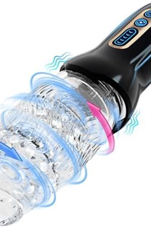 Automatic Blowjob Sex Machine Male Masturbator, Yukzen Rotating Vibrating Hands Free Sex Toy Stroker Penis Vibrator, Masturbators Pocket Pussy For Pleasure Realistic