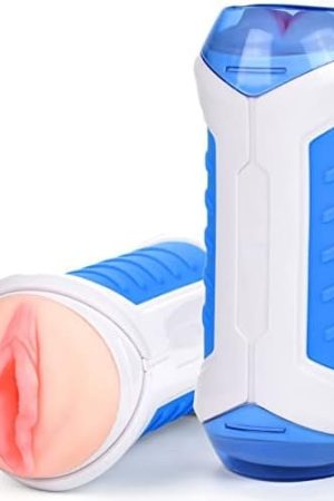 2 In 1 Male Masturbator Adult Sex Toys With Realistic Textured, Men'S Pocket Pussy Male Masturbation Male Sex Toy- Adult Toy For Men Blue