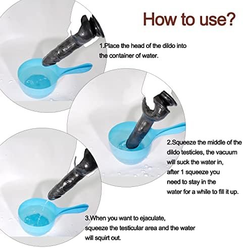Squirting Dildo,8 In Black Dildo With Strong Suction Cup For Hands-Free Play, Sex Toys For Women - Image 3