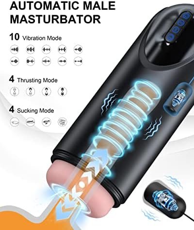 Automatic Sucking Male Masturbator,4 Thrusting,4 Sucking & 10 Vibrating Electric Pocket Pussy &Waterproof Storage Bag,Automatic Stroker Male Masturbators Penis Stimulation,Blowjob Sex Toy For Men - Image 2