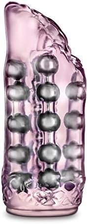 Blush M For Men Super Stroker - Soft Clear Realistic Masturbator - 4 Rows Of Massaging Pleasure Beads - Open Ended For Easy Cleaning And Warms To The Touch - Solo Or Couples Play - Sex Toy For Men - Image 3
