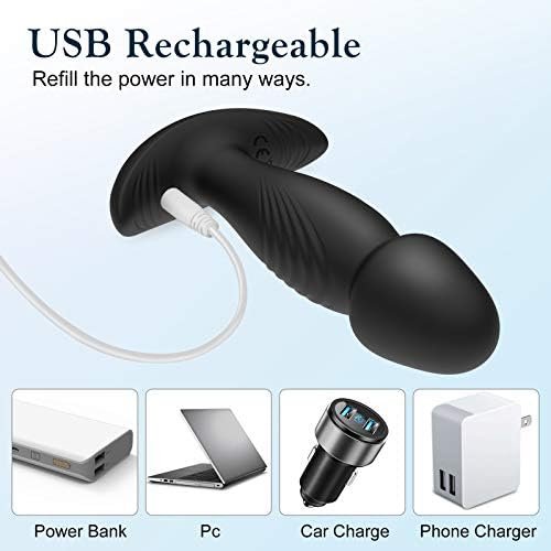 Vibrating Anal Butt Plug Vibrator, Adorime Powerful G-Spot Prostate Massager For Men Women - Image 2