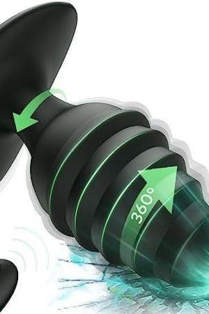 Anal Plug With 10 Rotating And Vibrations Male Sex Toy Anal Toy For Men Gay Pleasure Remote Control Vibrator With Spiral Pattern Prostate Massager For P-Spot Simulation Sevrimet Adult Sex Toys Games