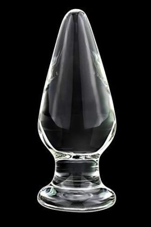 Glass Butt Plug 1.76 X 4.36 Inch Crystal Bum Plug