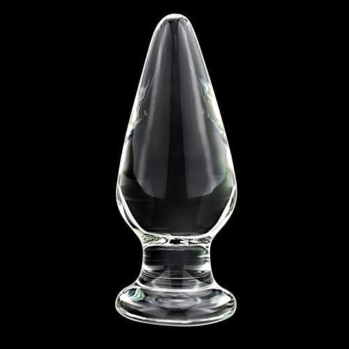 Glass Butt Plug 1.76 X 4.36 Inch Crystal Bum Plug