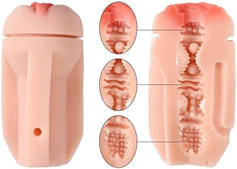 Amosfun Male Masturbator Realistic Beer Bottle Anal Pussy Beer Cup Pocket Pussy Male Masturbator For Male Home Men Sex Toys (Manual Gray) - Image 3