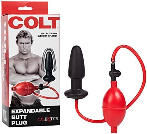 Calexotics Colt Expandable Butt Plug, Black/Red/Blue/Green