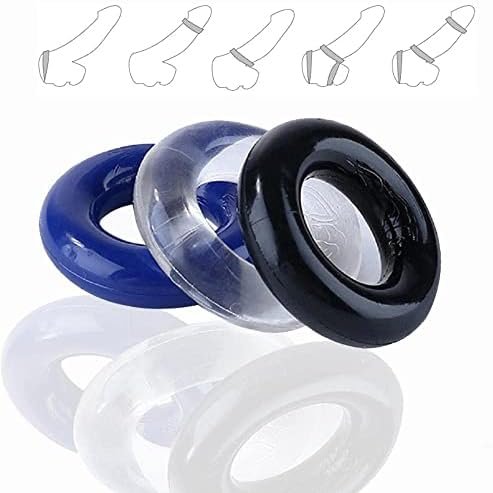 3 Pcs Silicone Cock Rings For Longer Harder Stronger Erections, 3 Colors Penis Rings Soft And Waterproof, Better Sex Erection Adult Sex Toys Gifts For Men