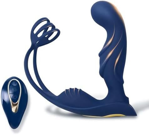 Prostate Massager Anal Vibrator Anal Plug Vibrating Butt Plug Cock Ring Anal Stimulator Massager Penis Ring Adult Sex Toys For Men Women And Couples Waterproof 12 Vibrating Modes Remote Control