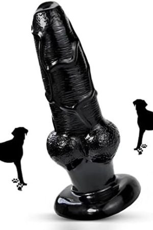 Sex Factory Realistic Dildo 8.25In Dog Penis For Men And Women Novelty Sex Toy Large Size Waterproof Adult Toy Cock Black