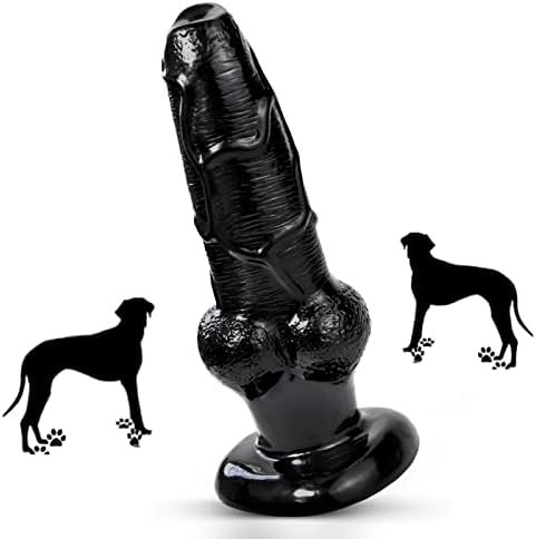 Sex Factory Realistic Dildo 8.25In Dog Penis For Men And Women Novelty Sex Toy Large Size Waterproof Adult Toy Cock Black