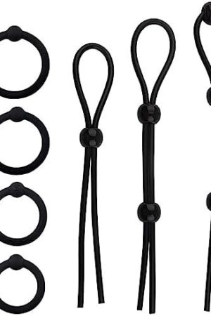 Silicone Penis Rings Kit With 7 Different Sizes For Erection Enhancing, Adjustable Cock Ring,Long Lasting Stronger Adult Sex Toys For Men Or Couple