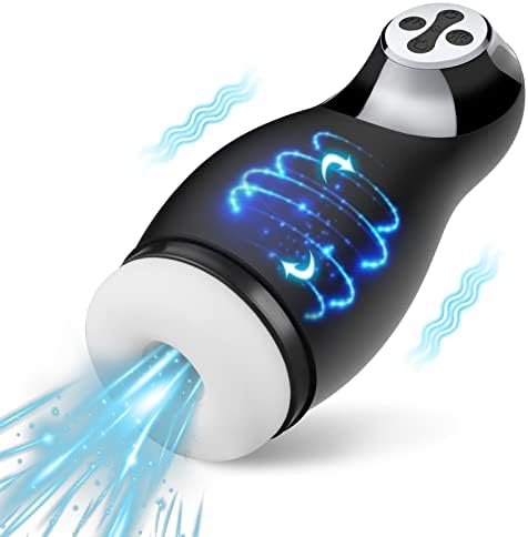 Eupher Automatic Male Masturbator Cup,Vacuum Sucking Masturbation Cup With 10 Vibration & 3 Suction For Penis Massager, Electric Pocket Pussy Stroker,Blowjob Vagina 3D Textured Adult Sex Toys For Men