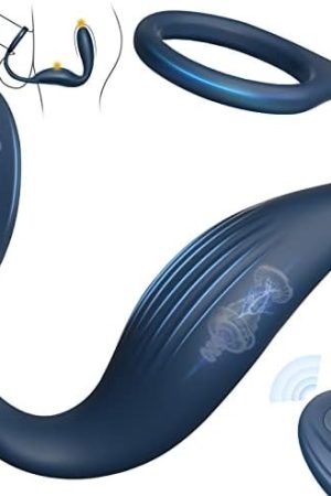 Anal Sex Toys Men Prostate Massager Anal Vibrator With Penis Ring, 180ยฐ Flexible & Wearable Couple Vibrator Remote Control Vibrating Anal Butt Plug, 10 Modes Anal Dildo Adult Couples Sex Toy For Men