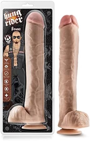Blush Novelties - Hung Rider 11.5" Extra Long Thick Realistic Dildo Suction Cup Harness Cup Sex Toy - Beige