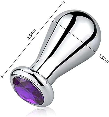 Stainless Steel Big Anal Plug Bulb Shape Jewelry Butt Plug Trainer Set Anal Massager Sex Toy For Men Women (L) - Image 2