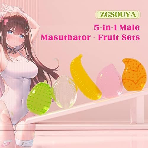 Pocket Pussies 5 Pcs Fruit Set Egg Sex Toys For Men, Male Stroker Adult Sex Toys, Blowjob Realistic Pocket Pussy Sleeve For Men Egg Masturbator Men'S Sex Toy, Mens Penis Strokers Masturbators Pleasure - Image 2
