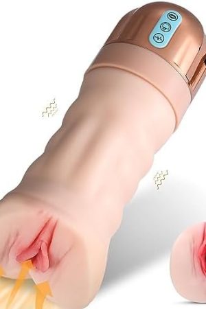 Automatic Male Masturbator - Squeezable Pocket Pussy Stroker With 5 Sucking 10 Vibrating, Soft Pussy Pump Male Masturbators With Realistic Textured Adult Male Sex Toys For Men Masturbation