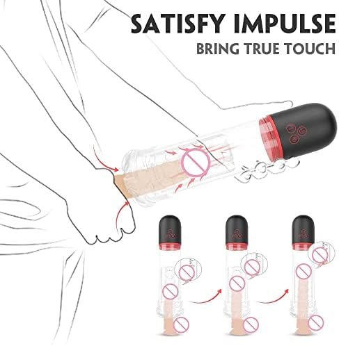 Penis Pump, Electric Penis Vacuum Pump With 9 Vibrations & 7 Sucking Modes, Sex Toys For Men Automatic Vacuum Penis Enlargement Extend Pump Male Masturbator Adult Men Sex Toys - Image 3