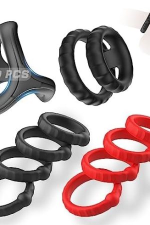 Silicone Penis Ring Set Sex Toys For Men, Amortoy 10 Pcs Men’S Cock Rings Penis Sleeve Shaft For Erection Enhancing, Soft Stretchy Male Sex Toys, Adult Toys For Couples Pleasure