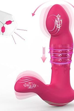 Yocare Thrusting Vibrator With Remote Control, G-Spot/Anal/Prostate/Perineum Stimulator Massager With 10 Wiggling & Thrusting & Vibrating Modes, Adult Sex Toys For Men Women And Couples, Rose
