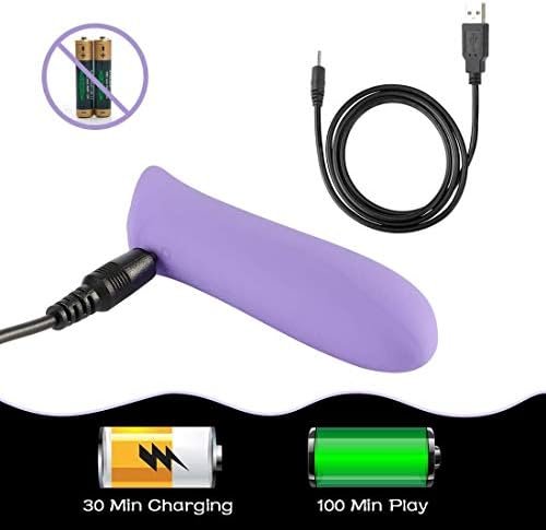 G-Spot Bullet Vibrator Dildo Nipple Clitoris Stimulator Usb Rechargeable Portable For Travel Discreet Vibe Wand - 10 Modes Waterproof Mini Orgasm Vaginal Anal Massager Adult Sex Toys For Women - Image 3