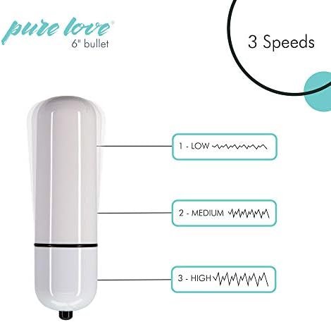 Pure Love Large Size Vibrating Bullet, 6-Inch-Long, Battery Operated Vibrator, Black Color, 1 Count - Image 2
