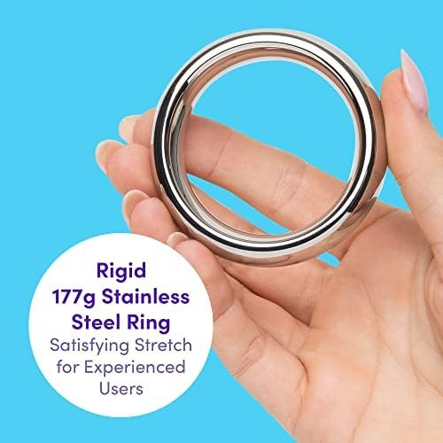 Lovehoney Dominix Cock Ring - Stainless Steel Penis Ring - 1.9 Inch Doughnut Cock Ring - Waterproof - Silver - Image 2