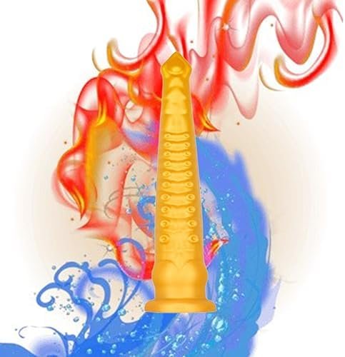 Wtogetao Long Octopus Tentacle Anal Plug Dildo, Gold Realistic Animal Dildo Butt Plug With Strong Suction Cup Liquid Silicone Anal Sex Toys Soft Prostate Penis Stimulator For Male Female Couple (S) - Image 3