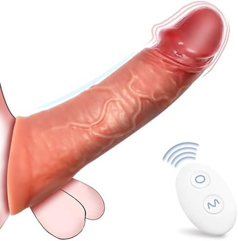Penis Sleeve Cock Sleeve Vibrator, Reusable Penis Enlarger Penis Enlarger, 10 Remote Control Modes, Sex Toy Vibrator, Sex Toys For Men And Couples