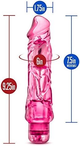 Blush Wild Ride - 9" Long Soft Large 2" Thick Realistic Vibrating Dildo - Multi Speed Powerful Vibrator - Ipx7 Waterproof - Body Safe Materials - Adult Pleasure Sex Toy For Women Men Couples - Pink - Image 3