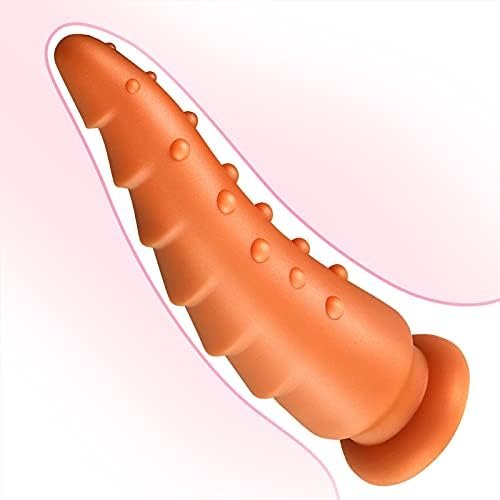 Liquid Silicone Sex Toys Anal Plug For Male And Female Masturbation Anal Expander With Powerful Suction Cup Strong Suction, Grain Layered Design On Both Sides Experience Double Pleasure (L) - Image 3
