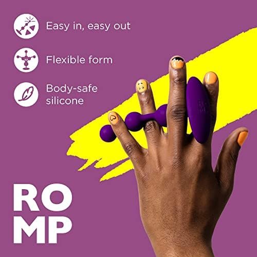 Romp Amp Anal Beads - Anal Toys For Men Women Couples - 5 Inch Silicone Anal Sex Toy - Graduated Beads For Prostate Stimulation - Small & Flexible Adult Sex Toy - Image 3