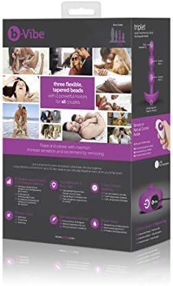 Bvibe – Triplet Anal Vibrating Beads, Usb Rechargeable, Splash Proof, Remote Control, Anal Beads For Adult Men And Women, Adult Pleasure Toys, Hypoallergenic, Phthalate Free, Latex Free (Black) - Image 3