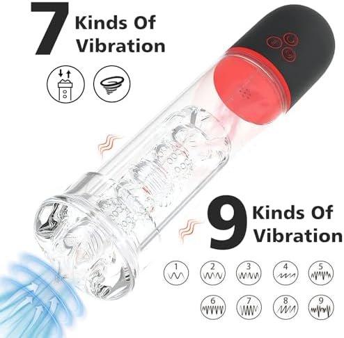 Penis Pump, Electric Penis Vacuum Pump With 9 Vibrations & 7 Sucking Modes, Sex Toys For Men Automatic Vacuum Penis Enlargement Extend Pump Male Masturbator Adult Men Sex Toys - Image 2