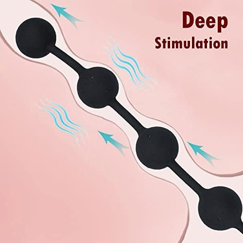 Elfzone Silicone Anal Beads - Small Butt Toys - Deep Tissue Massage And Wellness Relaxation, 4 Balls Sex Toy Anal For Back Pleasure, 3 Sizes - Image 2