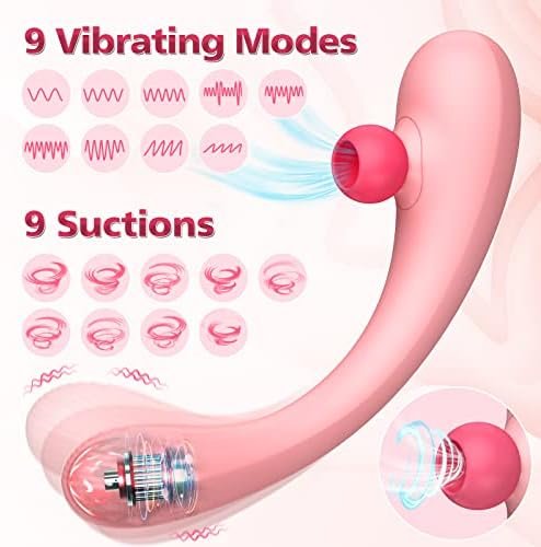 Luzhu G Spot Sucking Vibrator Dildo For Women Vaginal Health, Rose Sex Toy Stimulator With Tapping Function 9 Sucking & 9 Vibrating Modes, Waterproof Silicone Dildo Adult Sex Toys For Women Couple - Image 3