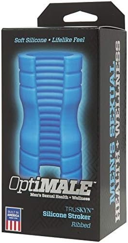 Doc Johnson Optimale™ - Truskyn™ Silicone Stroker - Ribbed - Blue - Image 3
