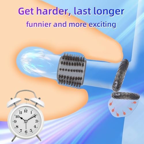 Cock Ring Penis Sleeve Set With 2 Stretch Textured Penis Sheath 3 Cock Rings For Men Erection Sex, Penis Pump Extender Girth Extension Enhance Partner Experience, Adult Sex Toys For Men Couples Black - Image 2