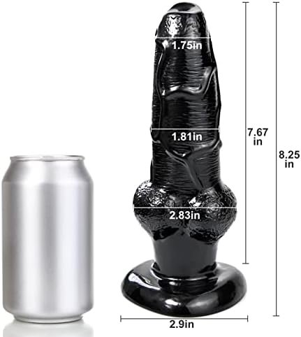 Sex Factory Realistic Dildo 8.25In Dog Penis For Men And Women Novelty Sex Toy Large Size Waterproof Adult Toy Cock Black - Image 3