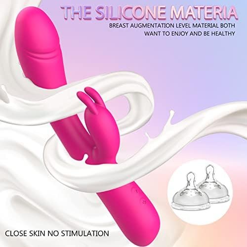 G Spot Vibrator With Heating Function,Waterproof Rabbit Pink Dildo G Spot Sex Toys With 20 Vibration Modes Push Function Masturbation Adult Sex Toys For Woman Sex - Image 3