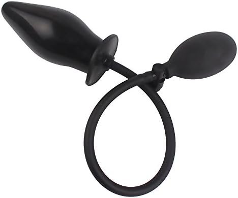 Silicone Adult Sex Toy Expand Inflatable Butt Anal Plug - Body-Safe Medical Grade Waterproof Butt Sex Toy For Male, Female And Beginners (Black Classic Style)
