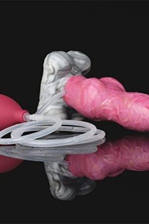 Frrdei Squirting Realistic Dildo Smaller Size 6.9Inch, Ejaculation G Spot Dog Dildo Silicone Animal Dildo Wolf Canine Anal Sex Toys With Suction Base - Red Grey, 1.0 Count