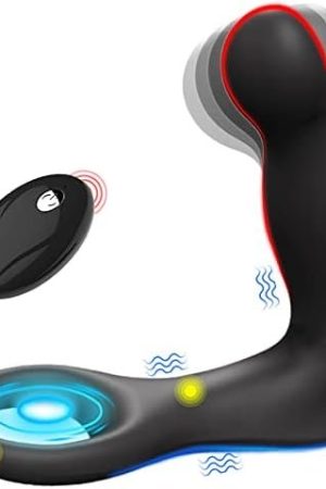Wiggle Motion Prostate Massager Anal Sex Toys For Men With C-Ring, Anal Plug Male Adult Sex Toys, Remote Control Vibrating Heating Anal Sex Toy Vibrator Dildo Butt Plug, Anal Plugs Vibrators For Men