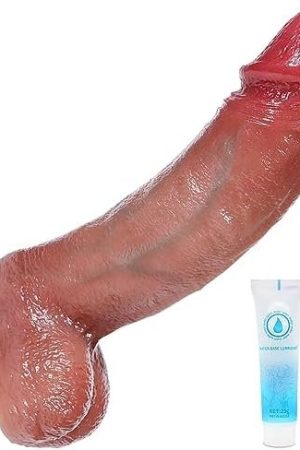 8.7'' Realistic Big Thick Dildo Sex Toys, Soft Silicone Feels Like Skin Male Anal Dildos With Strong Suction Cup For Hands-Free Play, G Spot Stimulator With Balls Lifelike Fake Penis For Women & Games